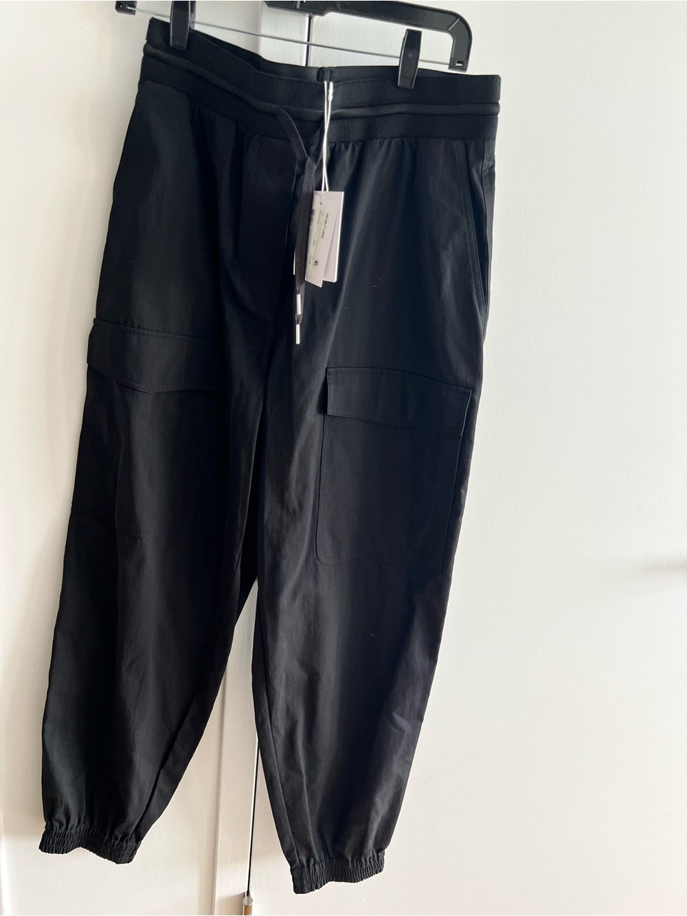 Helmut Lang Black Utility Joggers with Drawstring Waist